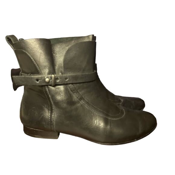 Sigerson Morrison Leather Moto Boots - Size 7 - Biker Chic - Picture 3 of 11